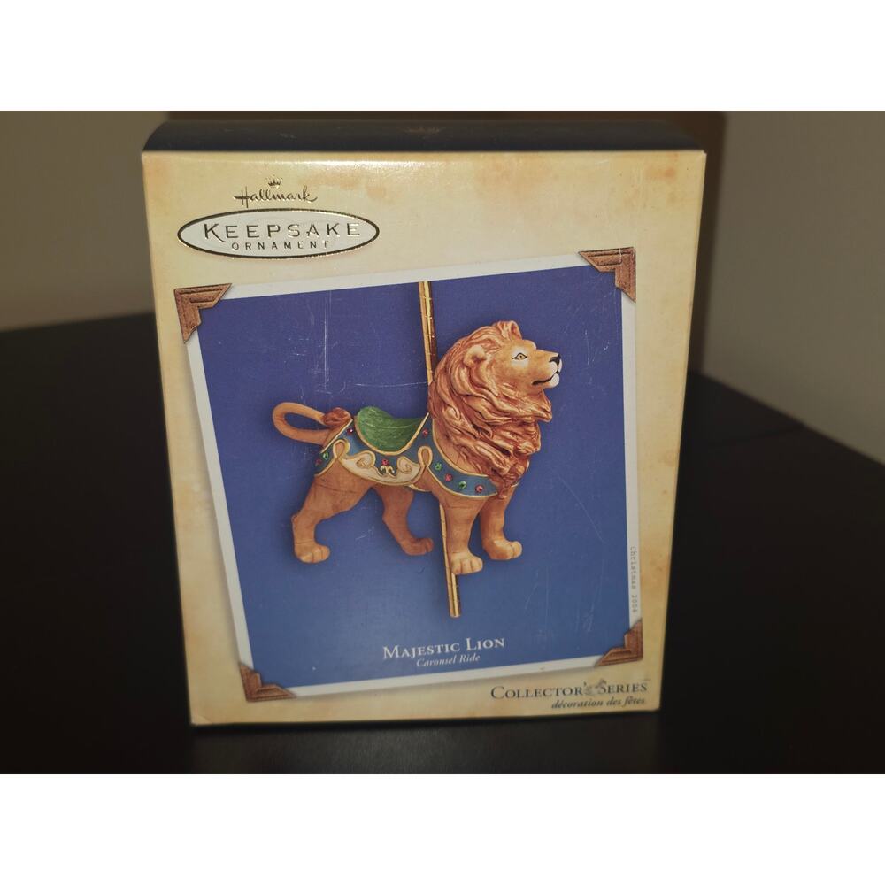 Hallmark Keepsake Ornament 2004 Majestic Lion #1 1st Carousel Ride First‎ MIB